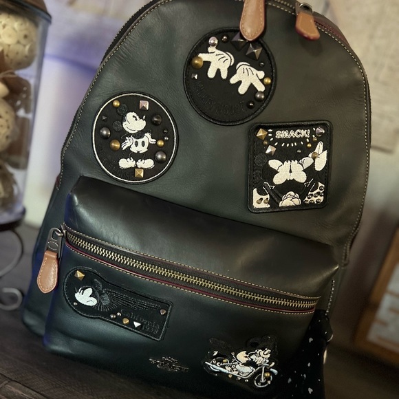 Super Rare!! Coach X Disney Mickey Mouse Patches Backpack - Picture 5 of 11